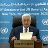 Mahmoud Abbas, président de l’État de Palestine, s’adresse au débat de haut niveau de la 80e Assemblée générale de l'ONU.