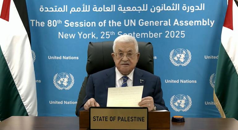 Mahmoud Abbas, Rais wa Taifa la Palestina akihutubia kwa njia ya video, Mjadala Mkuu wa mkutano wa 80 wa Baraza Kuu la Umoja wa Mataifa Mahmoud Abbas, Rais wa Taifa la Palestina akihutubia kwa njia ya video, Mjadala Mkuu wa mkutano wa 80 wa Baraza Kuu la Umoja wa Mataifa