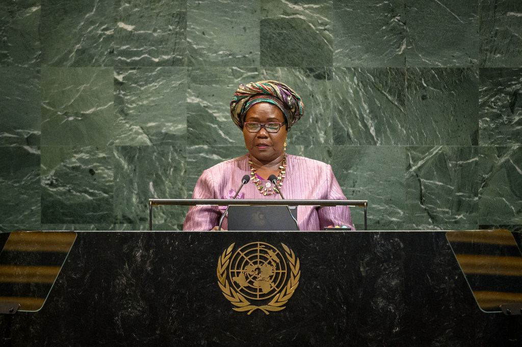 Makamu wa Rais Josephine Joseph Lagu wa Sudan Kusini akihutubia mjadala mkuu wa kikao cha 80 cha Baraza Kuu.