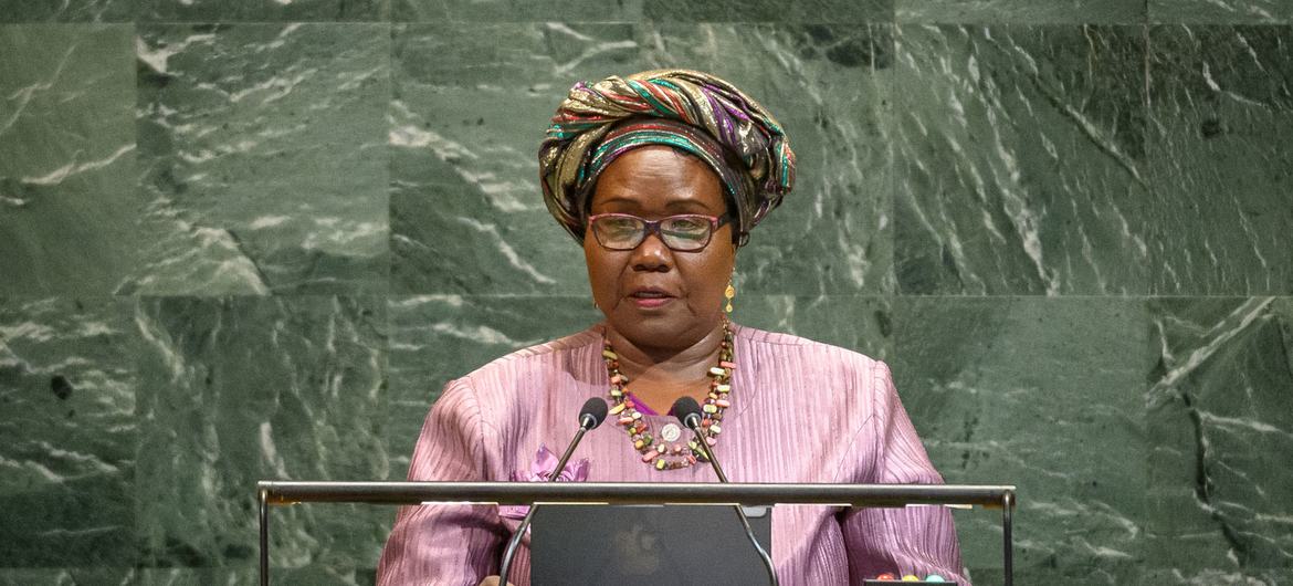 Vice President Josephine Joseph Lagu of South Sudan addresses the general debate of the General Assembly's 80th session. Vice President Josephine Joseph Lagu of South Sudan addresses the general debate of the General Assembly's 80th session.