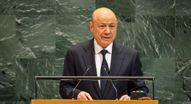 الرئيس اليمني يدعو إلى تشكيل تحالف دولي لفرض السلام "بالقوة"