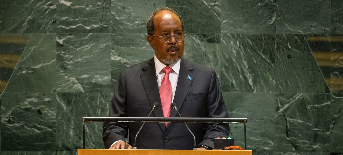 President Hassan Sheikh Mohamud of Somalia addresses the general debate of the General Assembly’s eightieth session.
