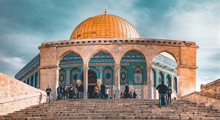 Mesquita Al-Aqsa na Cidade Velha de Jerusalém.