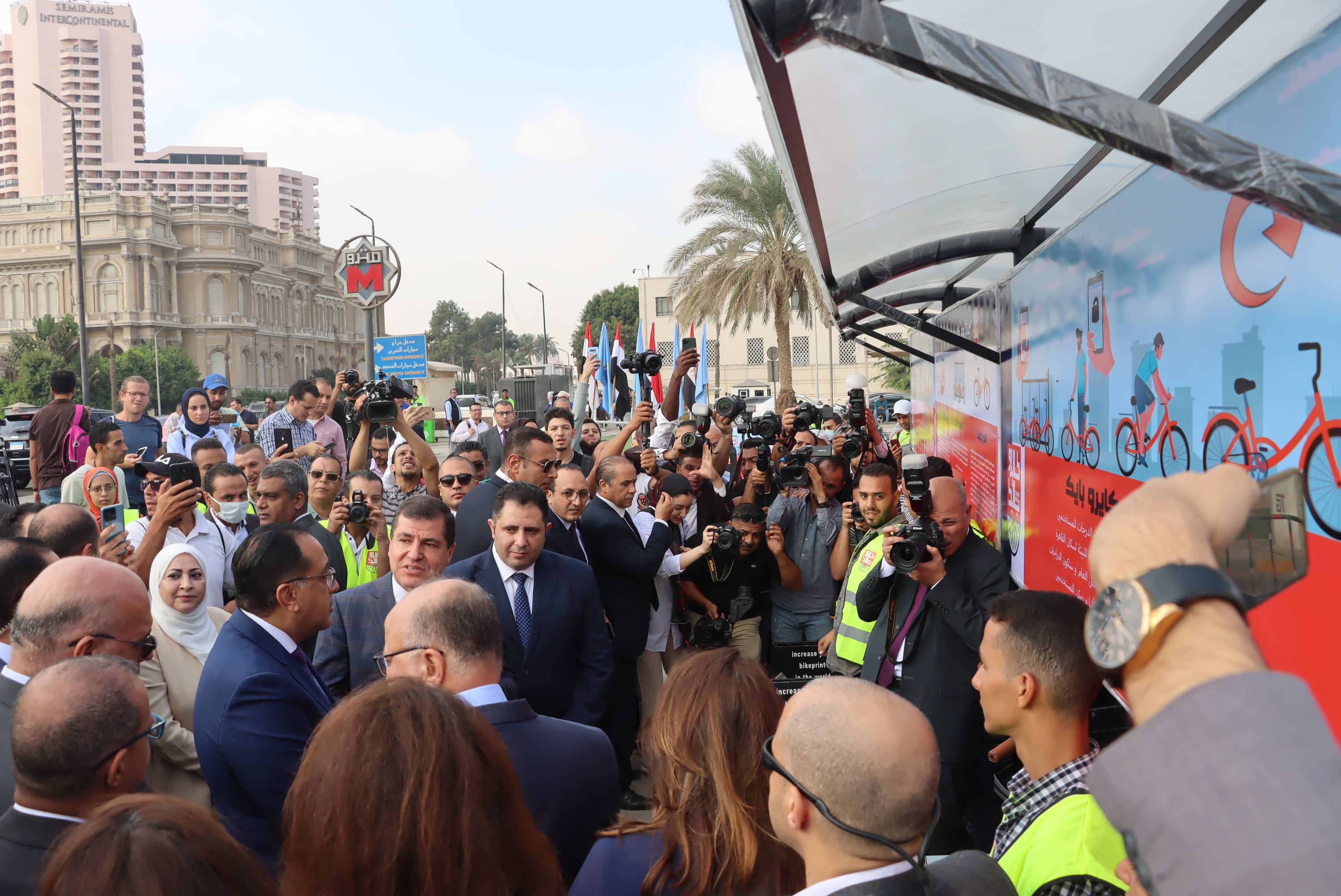 رئيس الوزراء المصري مصطفى مدبولي خلال فعالية تدشين مبادرة كايرو بايك، في 20 أكتوبر 2022.