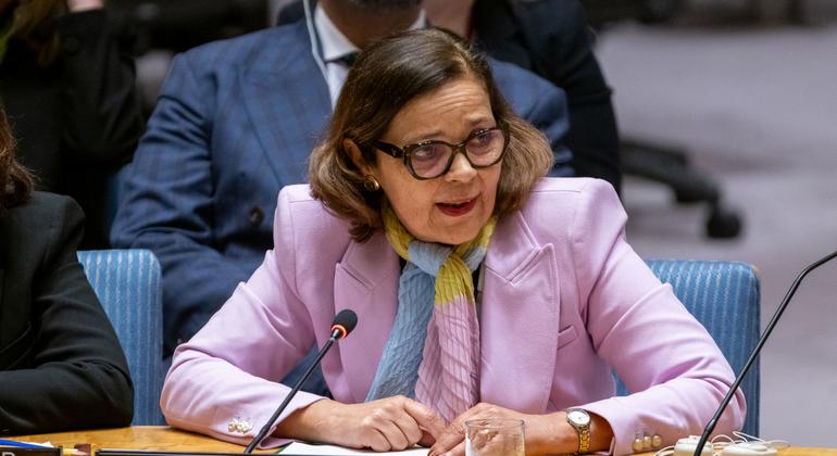 里约布兰科研究所所长格利瓦尼亚·玛丽亚·德奥利维拉（Glivânia Maria de Oliveira）在联合国安理会关于妇女参与国际和平与安全的会议上做了简报。