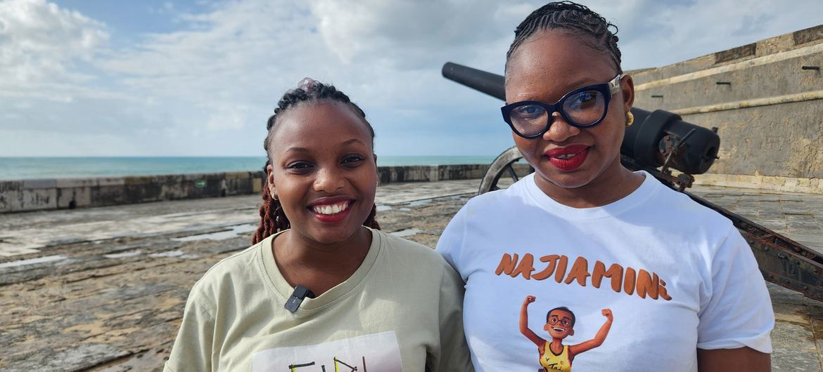 Filmmakers Dativa Mahanyu (left) and Mariam Mintanga are using art to fight discrimination against persons with disabilities, including autism, in their communities in Tanzania.