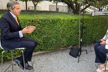 IAEA chief gives an interview to Nargis Shekinskaya of the UN News. 
