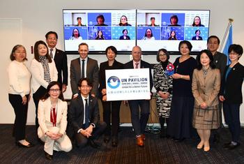  السيد ماهر ناصر، مساعد الأمين العام للأمم المتحدة والمفوض العام للأمم المتحدة في إكسبو 2025 في أوساكا يلتقي بفريق الأمم المتحدة في اليابان.