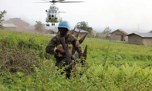 UN peacekeepers on patrol in Mutwanga in eastern Democratic Republic of the Congo.