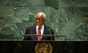 Edgar Leblanc Fils, President of the Presidential Council of the Transition of Haiti, addresses the general debate of the General Assembly's  seventy-ninth session.