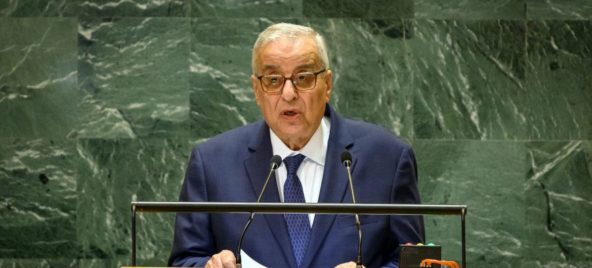 Foreign Minister Abdallah Bou Habib of Lebanon addresses the general debate of the General Assembly’s seventy-ninth session.