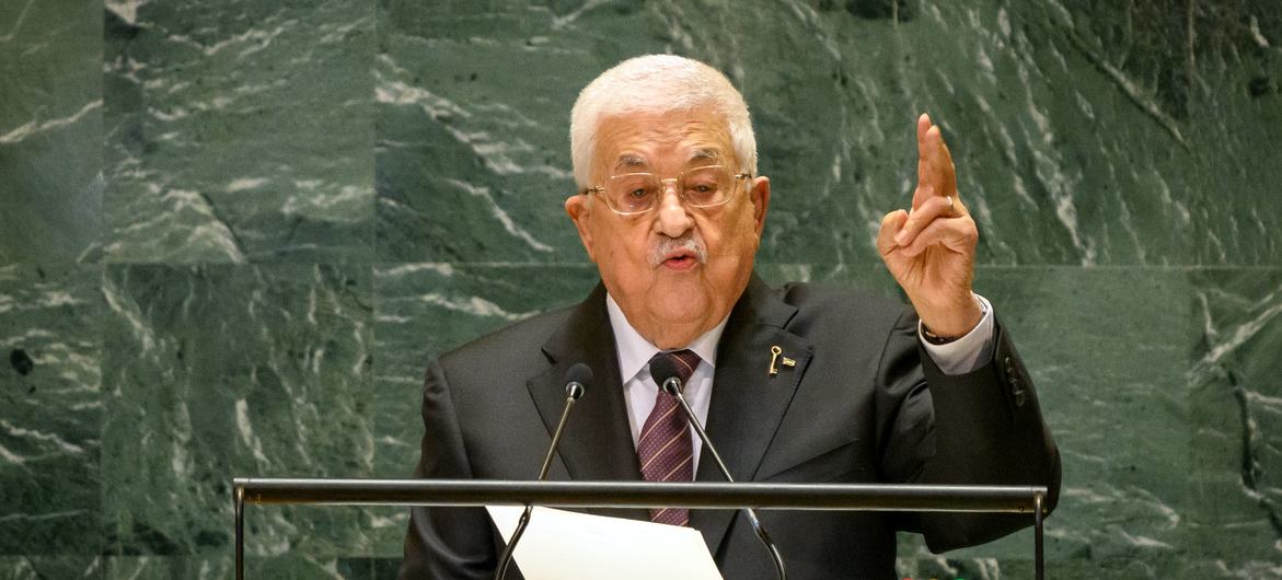 Mahmoud Abbas, President of the State of Palestine, addresses the general debate of the General Assembly’s seventy-ninth session.