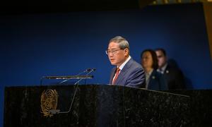 Premier Li Qiang of the People's Republic of China addresses the general debate of the General Assembly's 80th session.