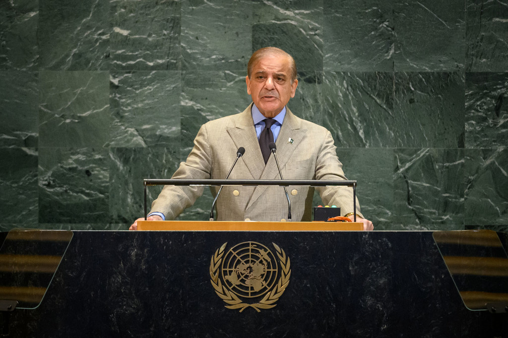 Waziri Mkuu wa Pakistani, Shehbaz Sharif akihutubia mjadala mkuu wa mkutano wa 80 wa Baraza Kuu la Umoja wa Mataifa