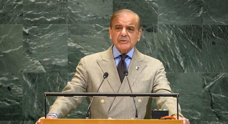 Waziri Mkuu wa Pakistani, Shehbaz Sharif akihutubia mjadala mkuu wa mkutano wa 80 wa Baraza Kuu la Umoja wa Mataifa Waziri Mkuu wa Pakistani, Shehbaz Sharif akihutubia mjadala mkuu wa mkutano wa 80 wa Baraza Kuu la Umoja wa Mataifa