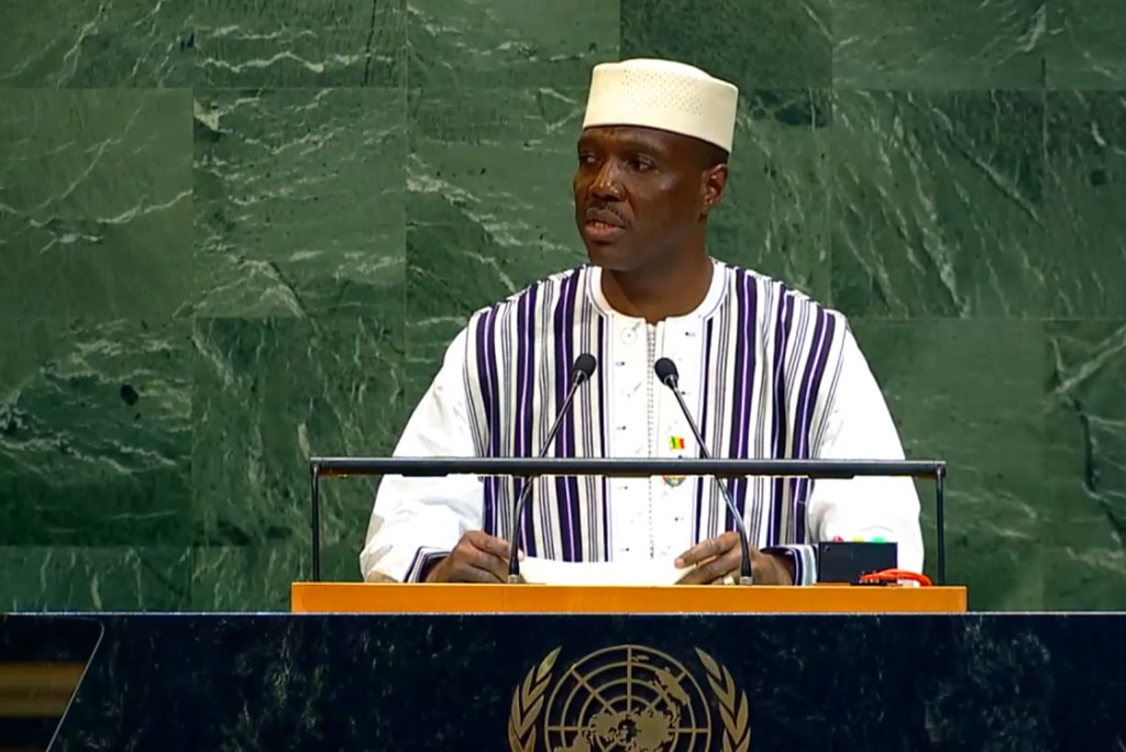 Abdoulaye Maïga , Waziri Mkuu wa Mali akihutubia mjadala mkuu wa mkutano wa 80 wa Baraza Kuu la UN.