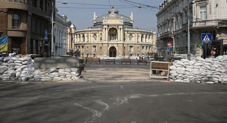 The streets of Odessa during the Russian invasion. 