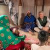 UN High Commissioner for Refugees, Filippo Grandi, interacts with an internally displaced family in South Galkayo in Somalia.