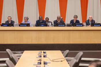 فلسطینیوں کے ساتھ یکجہتی کا عالمی دن جو ہر سال 29 نومبر کو منایا جاتا ہے کے سلسلہ میں منعقدہ ایک پیشگی اجلاس کے شرکاء۔