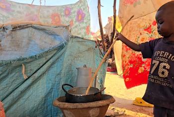 A Sudanese child at Dali camp, Tawila in Darfur. His family fled El Fasher, where ongoing famine was confirmed in October 2025.
