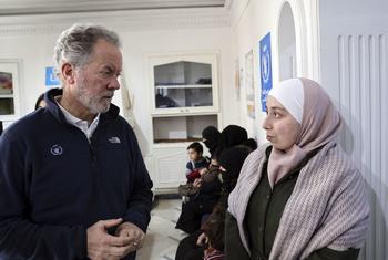 David Beasley, WFP Executive Director, visits a nutrition clinics in East Ghouta, Syria.