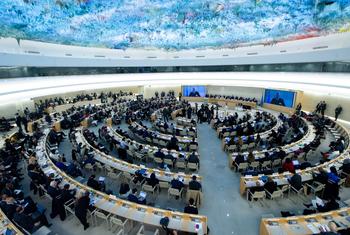 Зал заседаний Совета по правам человека в Женеве.