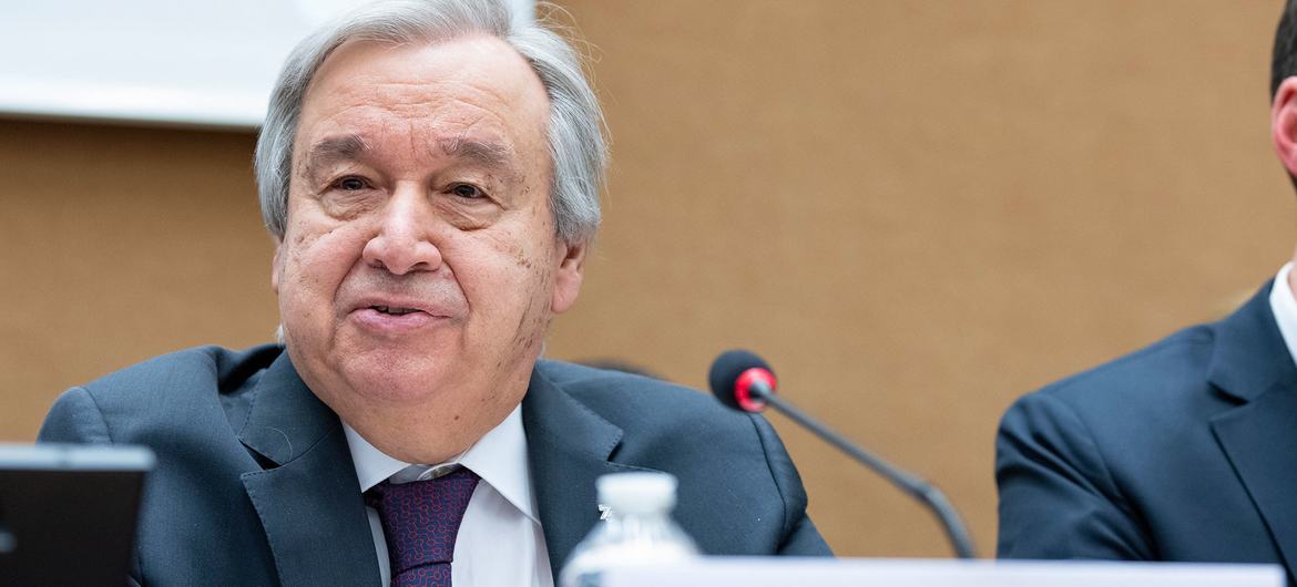 Secretary-General António Guterres delivers remarks at the High-level pledging event for the humanitarian crisis in Yemen.