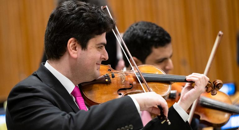 Violinist Michael Barenboim is the concertmaster of the West-Eastern Divan Ensemble