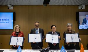 The first Quadripartite Executive Annual Meeting held at WHO headquarters in Geneva, Switzerland. 
