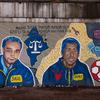 Mural pintado en honor de los estudiantes Jorge y Javier, en Monterrey, Nuevo León, México.