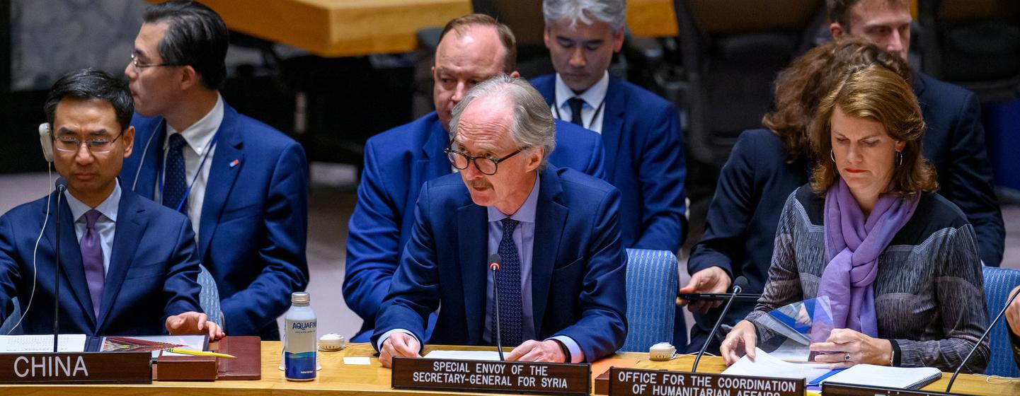 Geir Pedersen, Envoyé spécial du Secrétaire général pour la Syrie, informe le Conseil de sécurité de la situation en Syrie.