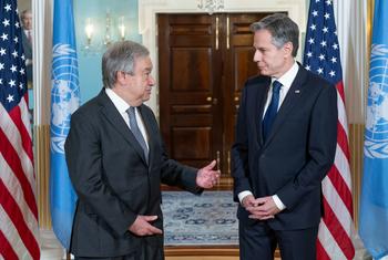 Антониу Гутерриш и Энтони Блинкен.