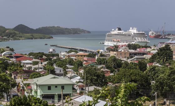 A view of St. John's, the capital of Antigua and Barbuda, the host of the fourth International Conference on Small Island Developing States (SIDS4).