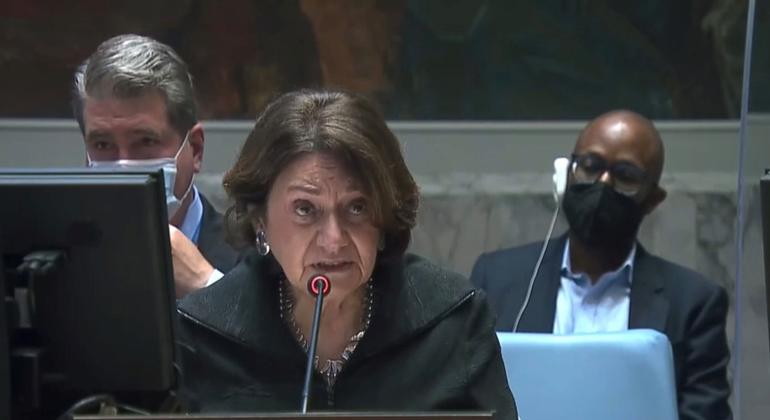 Заместитель Генсека ООН по политическим вопросам Розмари Дикарло в Совбезе. Фото из архива. 