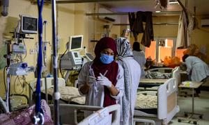 A ward at a hospital in Sudan. Under international law, healthcare facilities must be protected from hostilities.