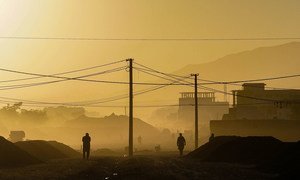 Early morning in Kabul, Afghanistan.