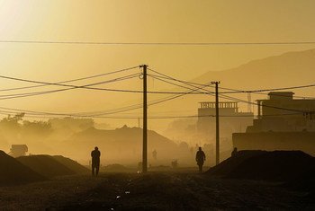 Early morning in Kabul, Afghanistan.