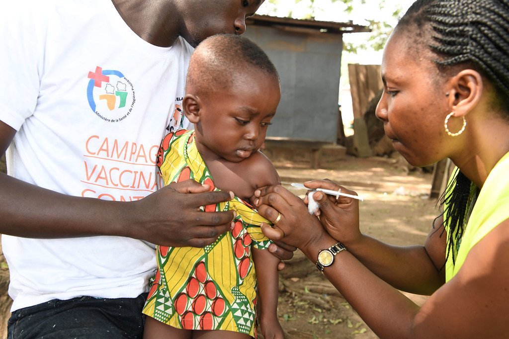 Una campaña de vacunación contra la meningitis en Bouaké, en el centro de Côte d'Ivoire.