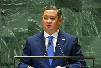 Министр иностранных дел Казахстана Мурат Нуртлеу на Генассамблее.