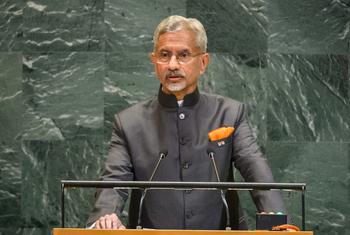 印度外交部长苏杰出生在联合国大会第八十届会议一般性辩论中发表讲话。