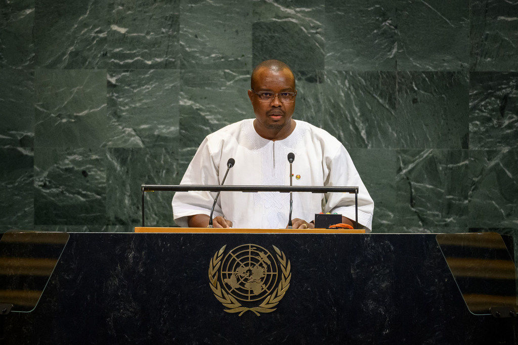 Rimtalba Jean Emmanuel Ouedraogo – Waziri Mkuu na Mtendaji Mkuu wa Serikali – Burkina Faso akihutubia mjadala mkuu wa mkutano wa 80 wa Baraza Kuu la UN.