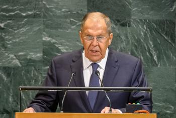 Sergey Lavrov, Waziri wa Mambo ya Nje wa Urusi akihutubia mjadala mkuu wa mkutano wa 80 wa Baraza Kuu la UN.