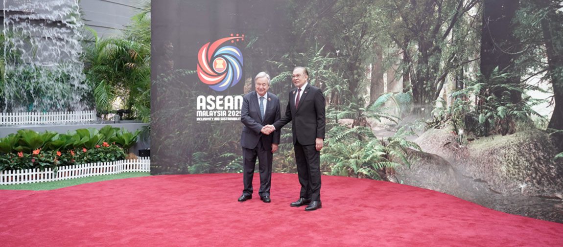 संयुक्त राष्ट्र महासचिव एंतोनियो गुटेरेश ने मलेशिया की राजधानी क्वालालम्पुर में आसियान शिखर बैठक के दौरान प्रधानमंत्री अनवर इब्राहिम से मुलाक़ात की.