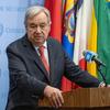 Katibu Mkuu wa UN António Guterres akizungumza na waandishi wa habari New York, Marekani kufuatia ziara yake nchini Chile na Antarctica