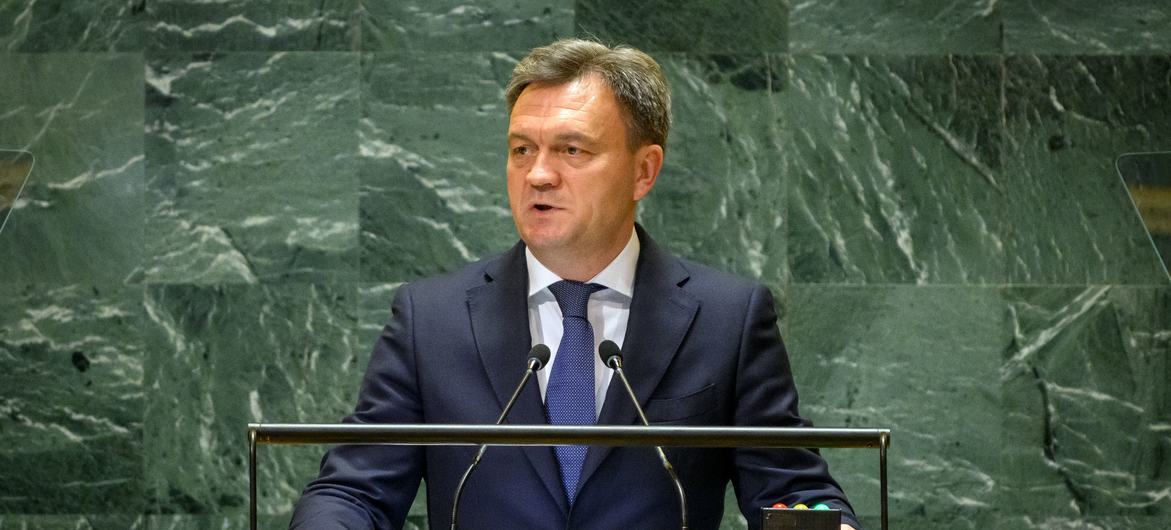 Премьер-министр Молдовы Дорин Речан в Генассамблее ООН.