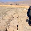 Hanny Megally, member of the UN Commission of Inquiry on Syria, at a site of mass grave in the Damascus area.