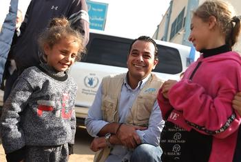 Samer Abdel Jaber, WFP's Director of Emergency Coordination, Strategic Analysis and Humanitarian Diplomacy, during his field visit.