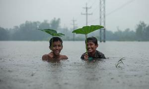 Seasonal rain regularly causes floods in Chittagong, Bangladesh.