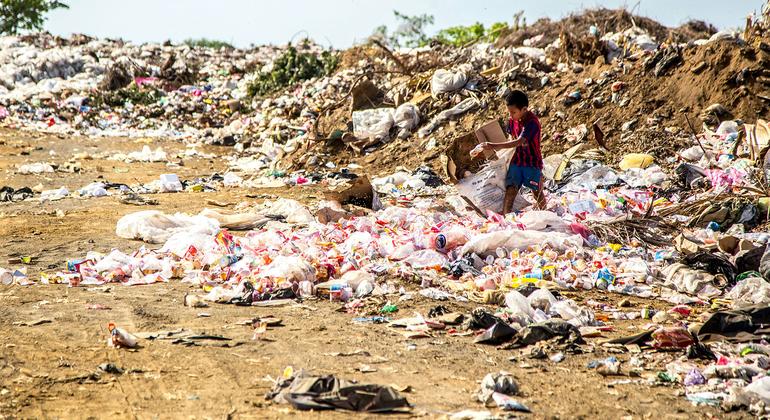 Um depósito de lixo na Nicarágua