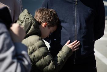 Мальчик из семьи беженцев из Украины. 